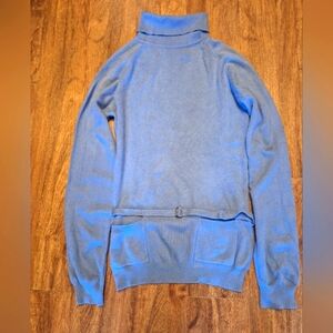 New- MODA INTERNATIONAL Colbalt Blue 'Silk/Rabbit Hair/Spandex' Tunic Sweater-M